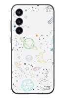 Le Balvo Samsung Galaxy S23 Uyumlu Uzay Yolculuğu Baskılı Silikon Kılıf