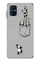Le Balvo Samsung Galaxy M51 Uyumlu Cepli Panda Baskılı Silikon Kılıf