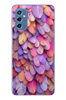 Le Balvo Samsung Galaxy M52 Uyumlu Tüylü Kalpler Baskılı Silikon Kılıf