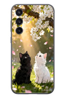 Le Balvo Samsung Galaxy S23 Uyumlu İlkbahar Kedileri Baskılı Silikon Kılıf