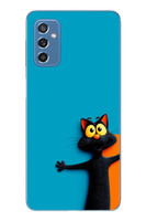 Le Balvo Samsung Galaxy M52 Uyumlu Kedi Uyarısı Baskılı Silikon Kılıf