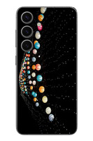 Le Balvo Samsung Galaxy S24 Uyumlu Gezegenlerin Dansı Baskılı Silikon Kılıf