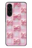 Le Balvo Samsung Galaxy A27 Uyumlu Pembe Kurdeleler Baskılı Silikon Kılıf