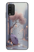 Le Balvo Redmi 9T Uyumlu Mor Lamba Altı Baskılı Silikon Kılıf