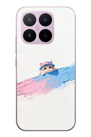 Le Balvo Xiaomi 17T Uyumlu Pembe Mavi Kedi Baskılı Silikon Kılıf