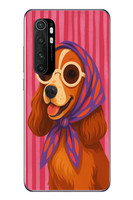 Le Balvo Xiaomi Mi 10 Lite Uyumlu Gözlüklü Köpek Baskılı Silikon Kılıf