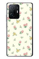 Le Balvo Xiaomi Mi 11 T-11 T Pro Uyumlu Lale Çiçekleri Baskılı Silikon Kılıf