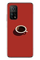 Le Balvo Xiaomi Mi 10 T Uyumlu Sade Kahve Kupası Baskılı Silikon Kılıf