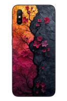 Le Balvo Redmi 9A Uyumlu Yaprak Geçişkenliği Baskılı Silikon Kılıf