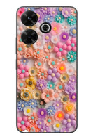 Le Balvo Redmi 13 Uyumlu Çiçek Bükleleri Baskılı Silikon Kılıf