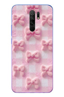 Le Balvo Redmi 9 Uyumlu Pembe Kurdeleler Baskılı Silikon Kılıf
