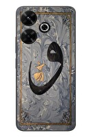 Le Balvo Redmi 13 Uyumlu Vav Harfi Gri Baskılı Silikon Kılıf