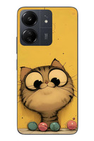 Le Balvo Redmi 13C Uyumlu Kedi Çizgisi Baskılı Silikon Kılıf