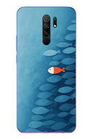 Le Balvo Redmi 9 Uyumlu Balıklar Yüzüyor Baskılı Silikon Kılıf