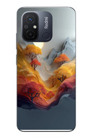 Le Balvo Redmi 12C Uyumlu Renk Dalgalı Manzara Baskılı Silikon Kılıf