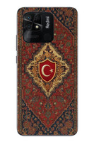Le Balvo Redmi 10C Uyumlu Türkiye Bayraklı Halı Baskılı Silikon Kılıf
