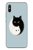 Le Balvo Redmi 9A Uyumlu Yin Yang Kediler Baskılı Silikon Kılıf