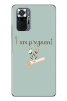 Le Balvo Redmi Note 10 Uyumlu I'm Pregnant Baskılı Silikon Kılıf