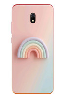 Le Balvo Redmi 8A Uyumlu Gökkuşağı Pastel Baskılı Silikon Kılıf