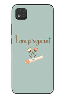 Le Balvo Redmi 9C Uyumlu I'm Pregnant Baskılı Silikon Kılıf
