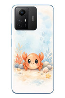 Le Balvo Redmi Note 12S Uyumlu Sevimli Yengeç Baskılı Silikon Kılıf