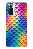 Le Balvo Redmi Note 10 Pro Uyumlu Gökkuşağı Renkleri Baskılı Silikon Kılıf