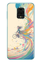 Le Balvo Redmi Note 9s Uyumlu Rengarenk Bisikletli Kız Baskılı Silikon Kılıf