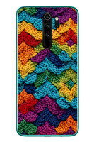 Le Balvo Redmi Note 8 Pro Uyumlu Renkli Örgüler Baskılı Silikon Kılıf