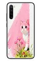 Le Balvo Redmi Note 8 Uyumlu Pembeli Kedi Baskılı Silikon Kılıf
