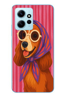 Le Balvo Redmi Note 12 4G Uyumlu Gözlüklü Köpek Baskılı Silikon Kılıf