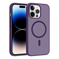 Başkenttekno iPhone 14 Pro Kılıf Mat Magsafe Şarj Özellikli Hassas Butonlu Renkli Yumuşak Kenarlı Premium Babet Kapak