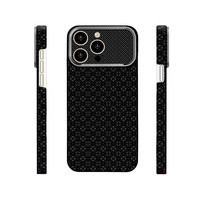Başkenttekno iPhone 15 Pro Max Kılıf MagSafe Şarj Premium Retro Çiçek Desenli Kamera Ve Lens Korumalı Velix Sert Siyah 