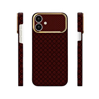 Başkenttekno iPhone 17 Kılıf MagSafe Şarj Premium Retro Çiçek Desenli Kamera Ve Lens Korumalı Velix Sert Bordo 