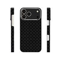 Başkenttekno iPhone 17 Pro Max Kılıf MagSafe Şarj Premium Retro Çiçek Desenli Kamera Ve Lens Korumalı Velix Sert Siyah 