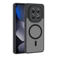 Başkenttekno Xiaomi Redmi Note 15 5G Uyumlu Kılıf Mat Magsafe Şarj Hassas Butonlu Yumuşak Kenarlı Babet Kapak Siyah 