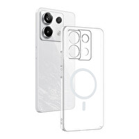 Başkenttekno Xiaomi Redmi Note 13 Pro 4G Uyumlu Kamera Korumalı MagSafe Şarj Şeffaf Sararmaz London Sert Plastik Şeffaf