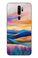 Le Balvo Oppo A5 2020 Uyumlu Renkli Pastel Günbatımı Baskılı Silikon Kılıf