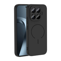 Başkenttekno Xiaomi 17T Meta Lansman Magsafe Kamera Korumalı içi Kadife Yumuşak Renkli Süet Silikon Siyah 