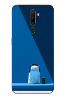 Le Balvo Oppo A5 2020 Uyumlu Kulaklı Kedi Baskılı Silikon Kılıf