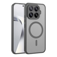Başkenttekno Xiaomi 17T Uyumlu Kılıf Mat Magsafe Şarj Hassas Butonlu Renkli Yumuşak Kenarlı Premium Babet Kapak Gri 