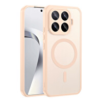 Başkenttekno Xiaomi 17T Pro Uyumlu Kılıf Mat Magsafe Şarj Hassas Butonlu Yumuşak Kenarlı Premium Babet Kapak Pembe