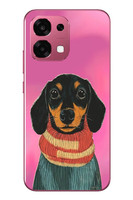 Le Balvo Oppo A6 PRO Uyumlu Sevimli Siyah Köpek Baskılı Silikon Kılıf