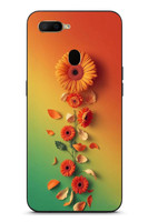 Le Balvo Oppo A5S Uyumlu Ayçiçeği Bükleleri Baskılı Silikon Kılıf