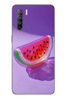 Le Balvo Oppo Reno 3 Uyumlu Karpuz Jelibon Baskılı Silikon Kılıf