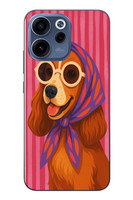 Le Balvo Oppo Reno 15F Uyumlu Gözlüklü Köpek Baskılı Silikon Kılıf