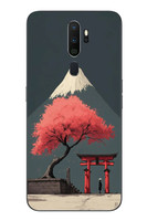 Le Balvo Oppo A5 2020 Uyumlu Fuji Dağı Baskılı Silikon Kılıf