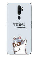 Le Balvo Oppo A5 2020 Uyumlu Miyav Baskılı Silikon Kılıf