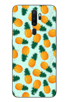 Le Balvo Oppo A5 2020 Uyumlu Ananaslar Baskılı Silikon Kılıf