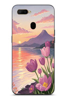 Le Balvo Oppo A5S Uyumlu Çiçek Yağlı Boya Baskılı Silikon Kılıf