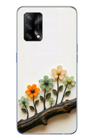 Le Balvo Oppo A74 Uyumlu Dalda Açan Çiçekler Baskılı Silikon Kılıf